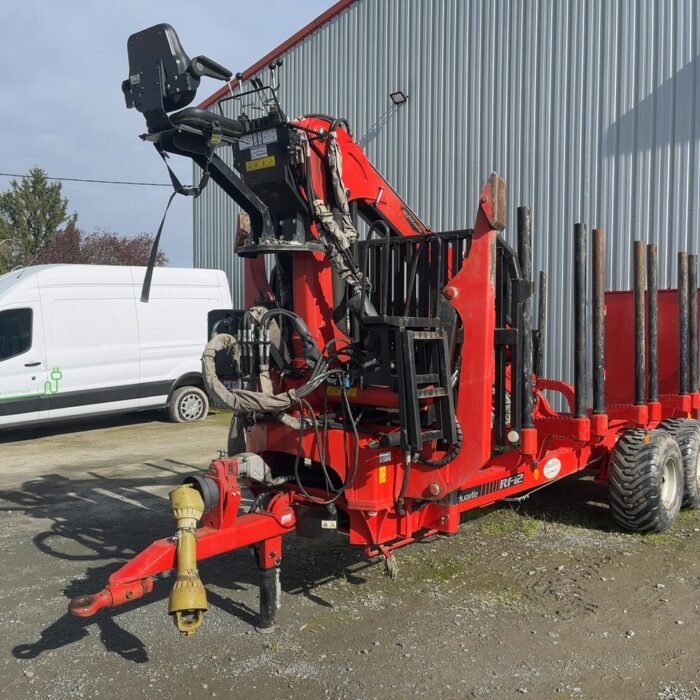REMORQUE FORESTIERE AGRIDUARTE FR12 AVEC GRUE G7000